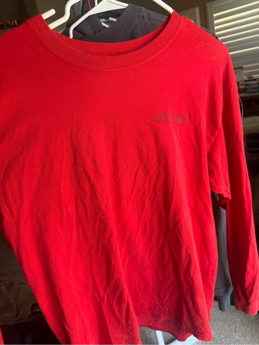 Men's Red Long-Sleeve Crewneck Shirt Case IH